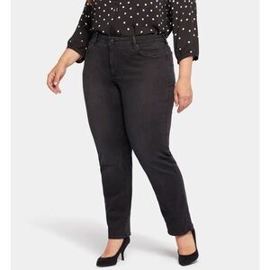 NYDJ Lift X Tuck Relaxed Slender Jeans - Size 14W Dark Blue Denim NWT Inseam 29”